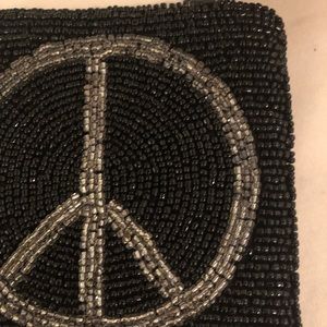 KC Malhan Beaded Coin Purse Hippie Peace NWT